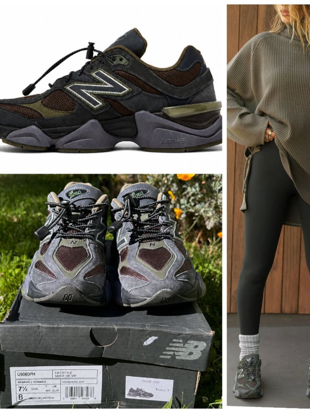 New Balance 9060 Dark Moss Brand NEW NIB Size 9 Women's /Size 8.5 Women's *READ*